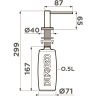 Дозатор для моющего средства OMOIKIRI OM-10-GB латунь/графит 4995103